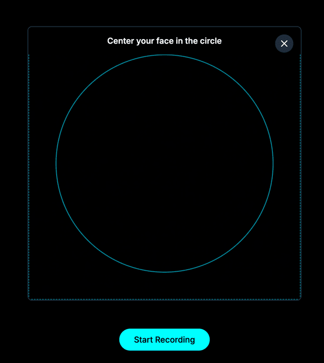 Record a video interface