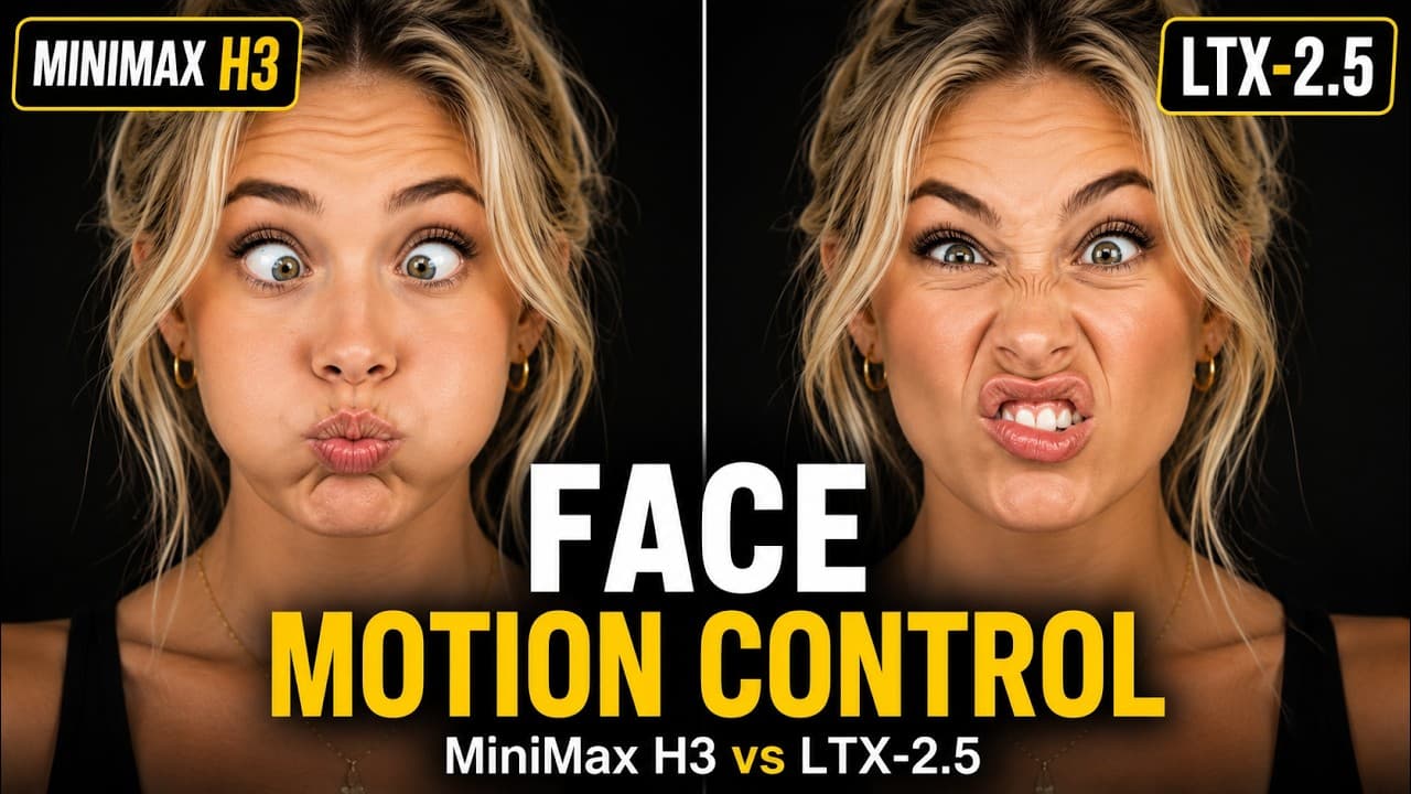 AI Face Motion Control - MiniMax H3 vs LTX-2.5